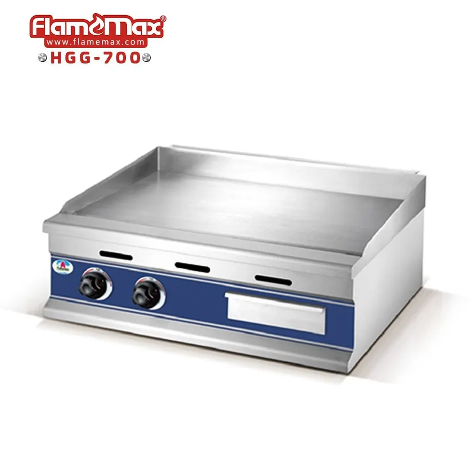 Plancha en acero inox. GAS